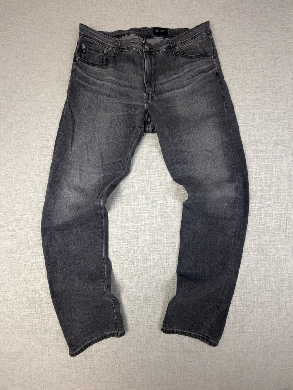 AG Adriano Goldschmied Tellis Modern Slim Jeans Mens 38x32 Gray Stretch Denim